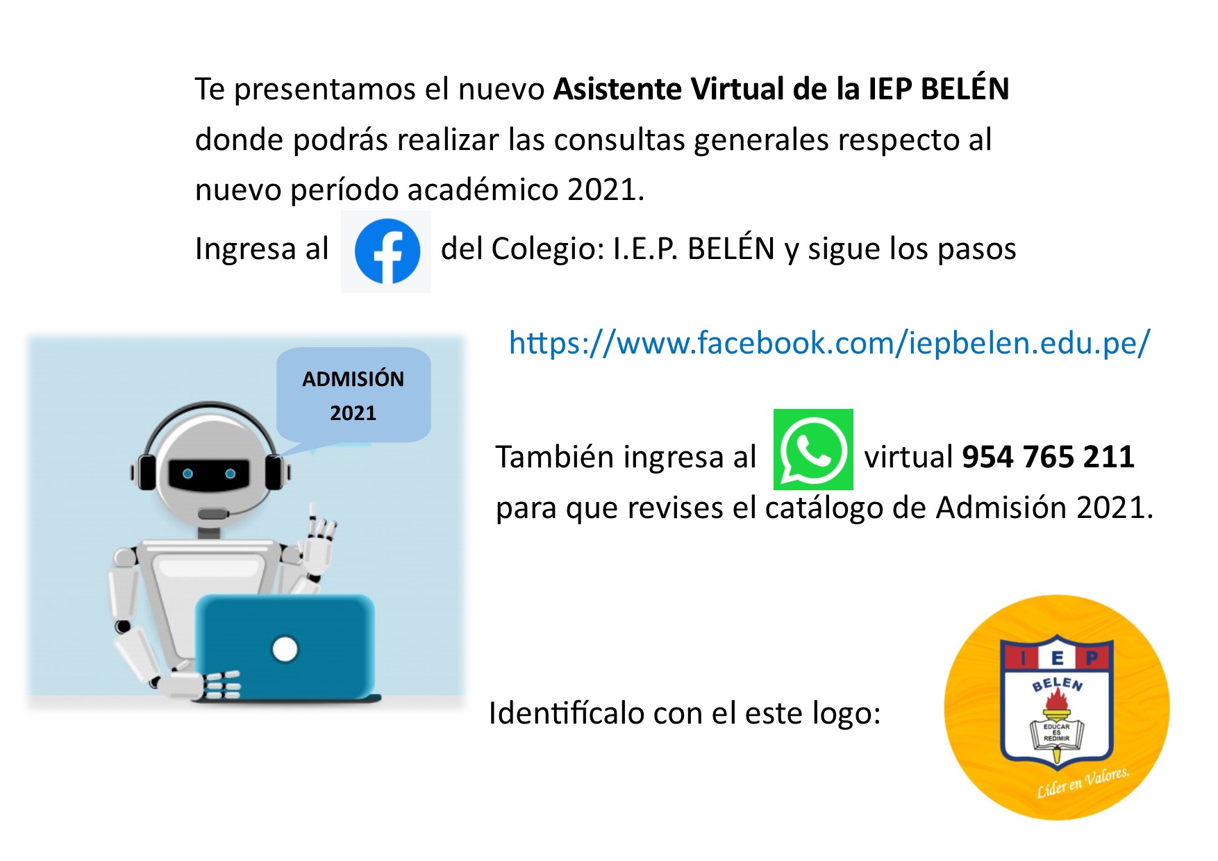 Asistente Virtual de la IEP BELÉN